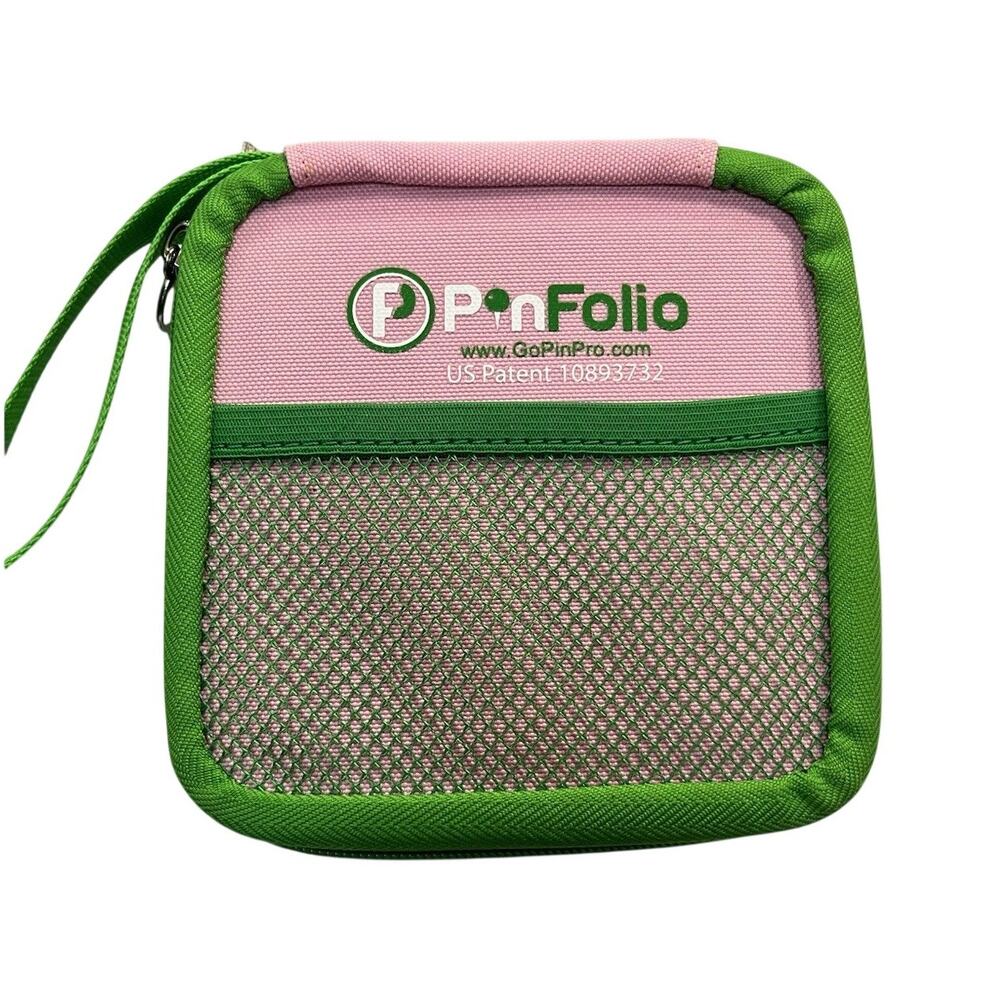 Brand New Never Used Pinfolio Mini Show- GREEN PINK
